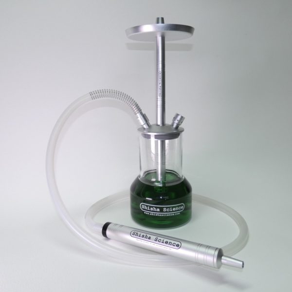 Silver color aluminium shisha pipe with ice mouthpiece