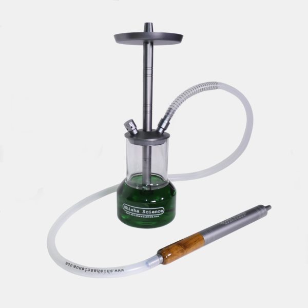 Grey aluminium hookah pipe from Shisha Science - Handmade parts and price
