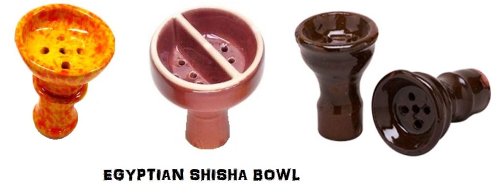 Example of three Egyptian shisha bowls